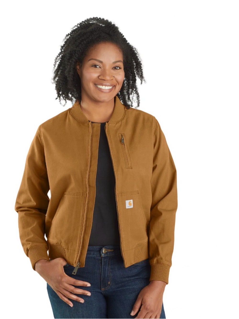 Crawford Women’s Bomber Canvas Jacket Size Medium